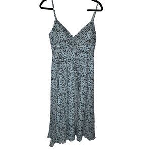 Max and Cleo Womens Size 4 Leopard A-Line Midi Dress Formal Party Empire Waist